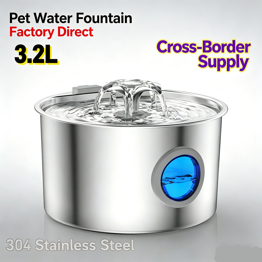 3.2L Stainless Steel Pet Water Fountain Wholesale