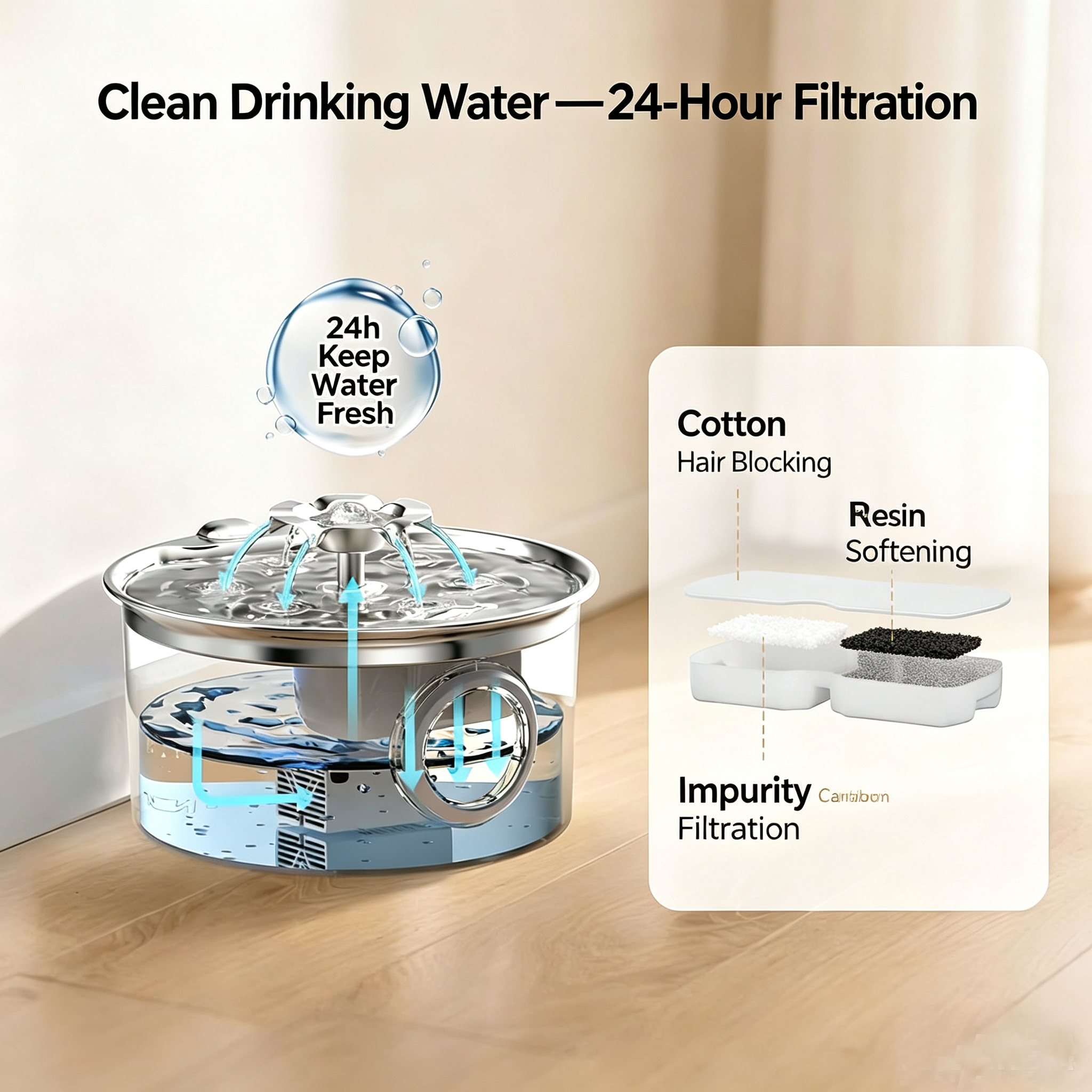 BPA-Free Stainless Steel Cat Fountain vs Plastic Bowl
