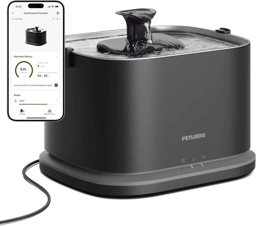 4-layer filtration system Dockstream 2 water fountain