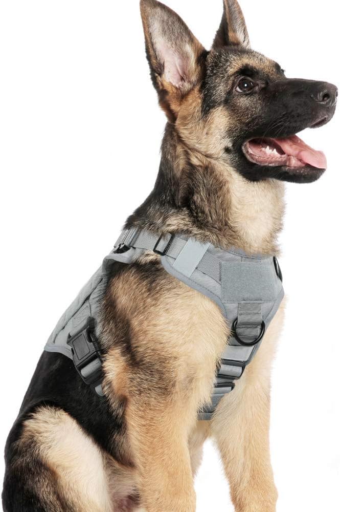 No Pull Upgraded Reflective Heavy Duty Molle Vest with Handle L