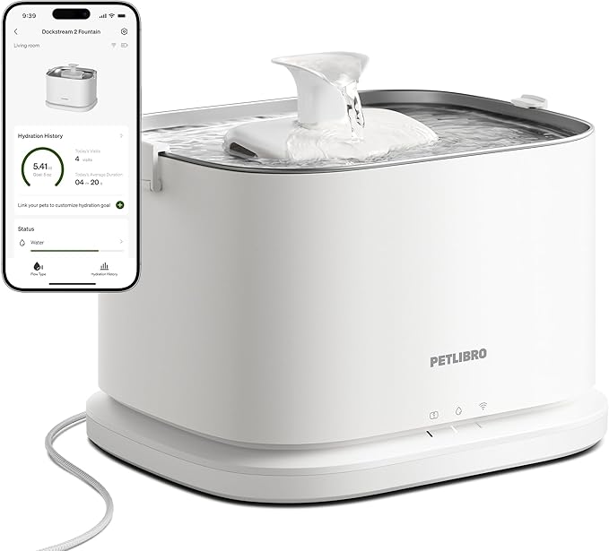 3L/101oz App Monitoring Pet Water Fountain Dog