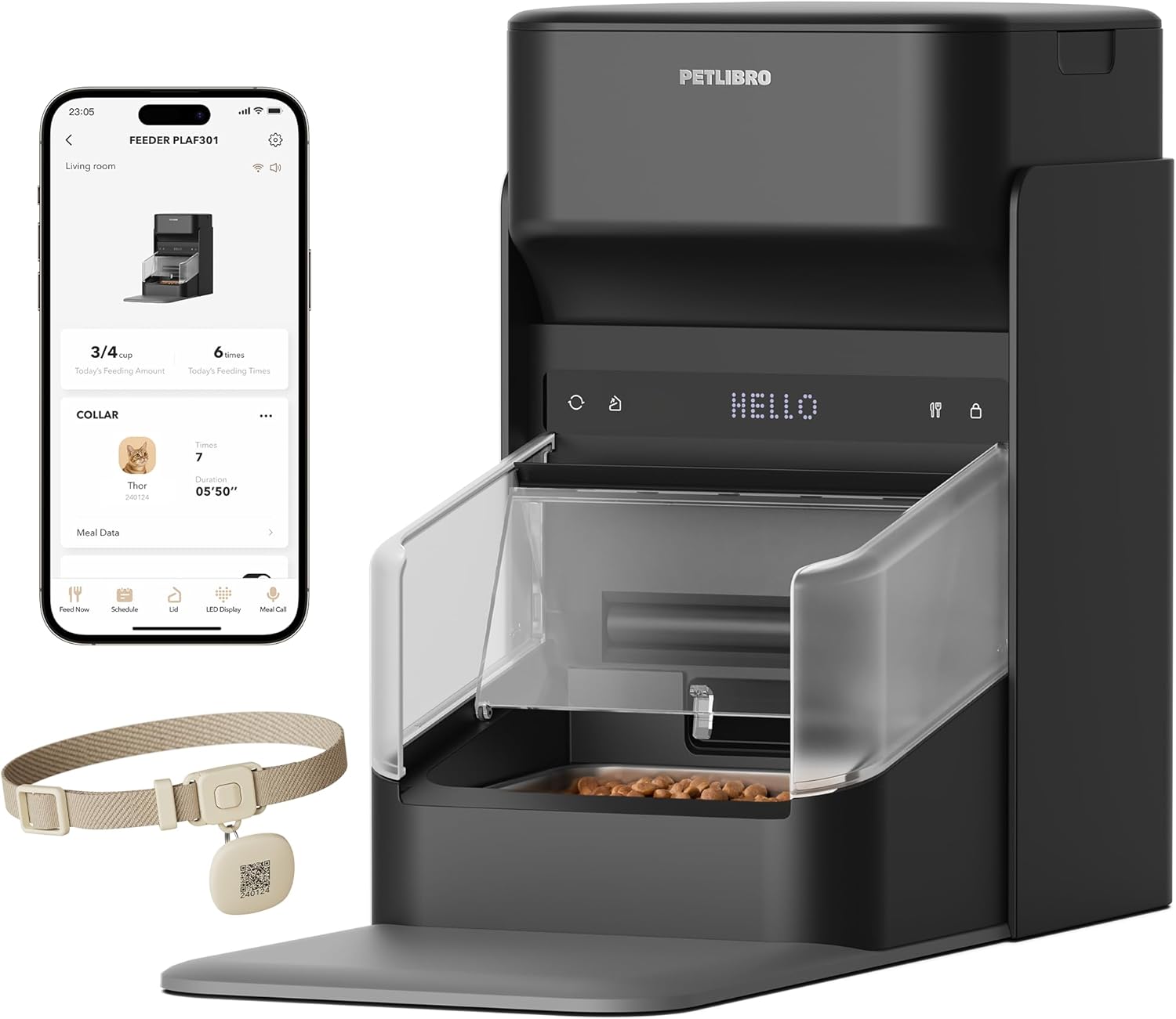 5G&2.4G Wi-Fi Programmable Cat Food Dispenser