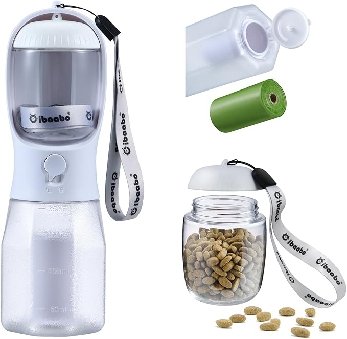 Example proDog Water Bottle with Food Container & Poop Bag Holder