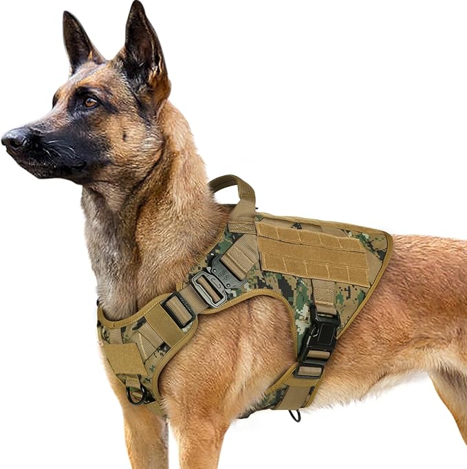 No Pull Upgraded Reflective Heavy Duty Molle Vest with Handle L