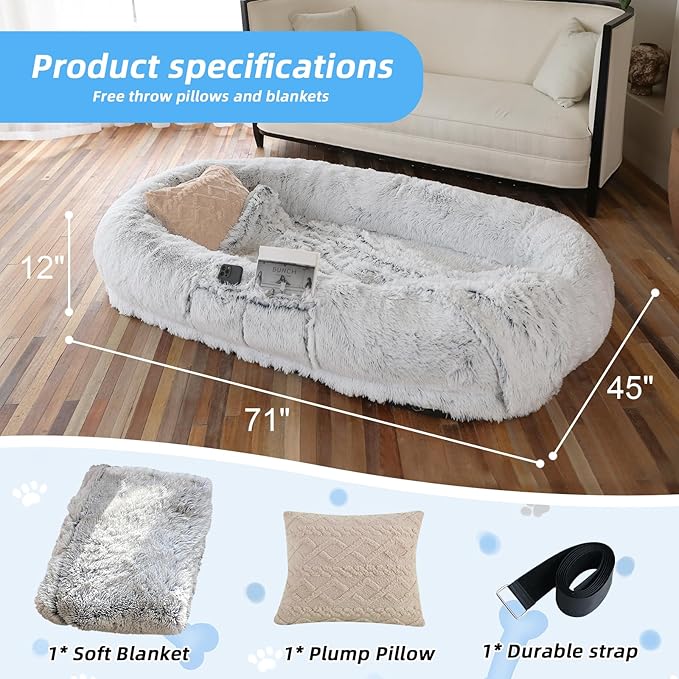 Human dog bed large dog bed