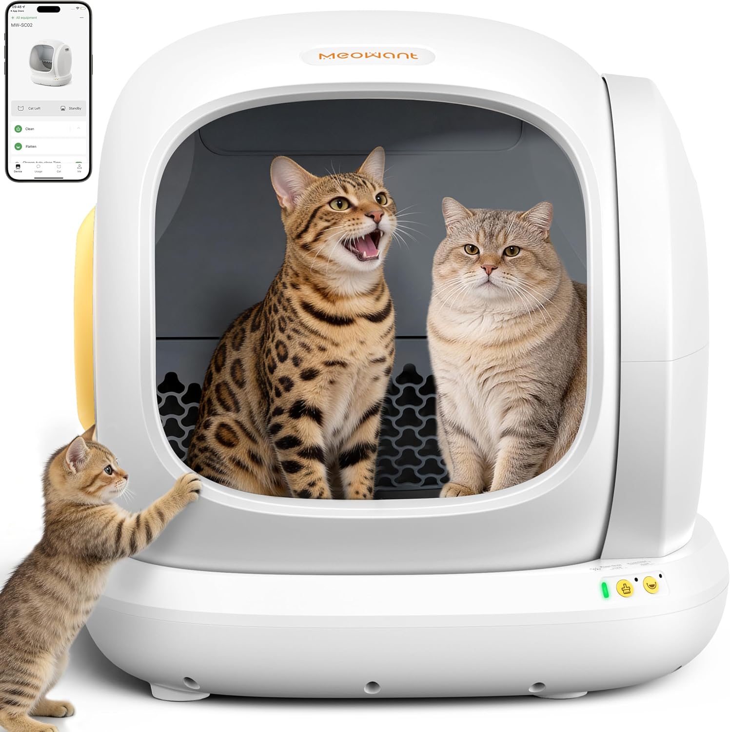 9-sensor safety anti-pinch automatic litter box