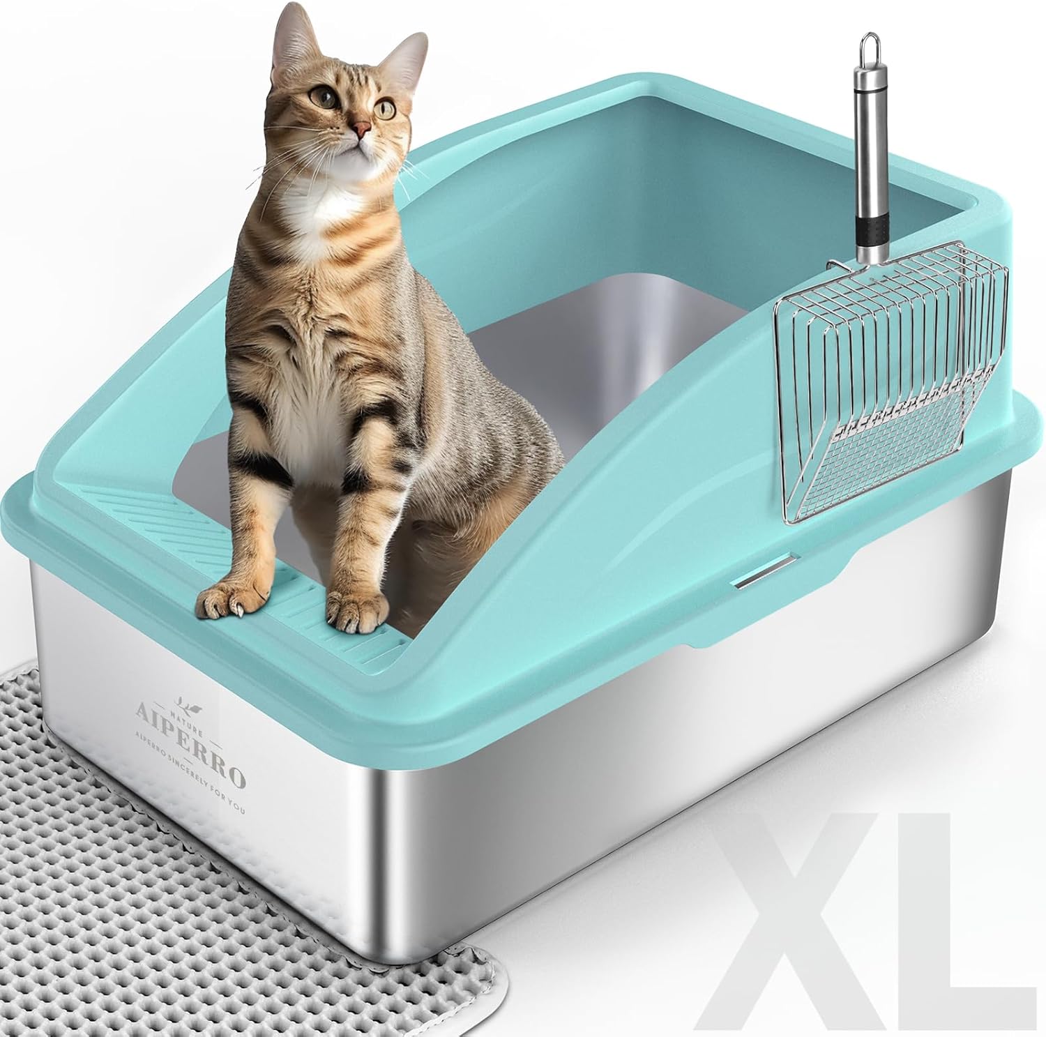 30° anti-tracking cat litter box with lid