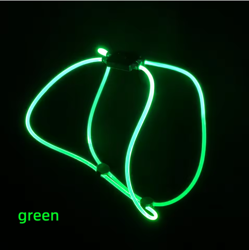 Lightweight adjustable LED dog harness