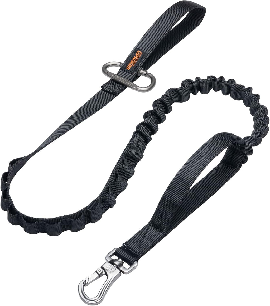 Military-grade dog leash with 2 control handles