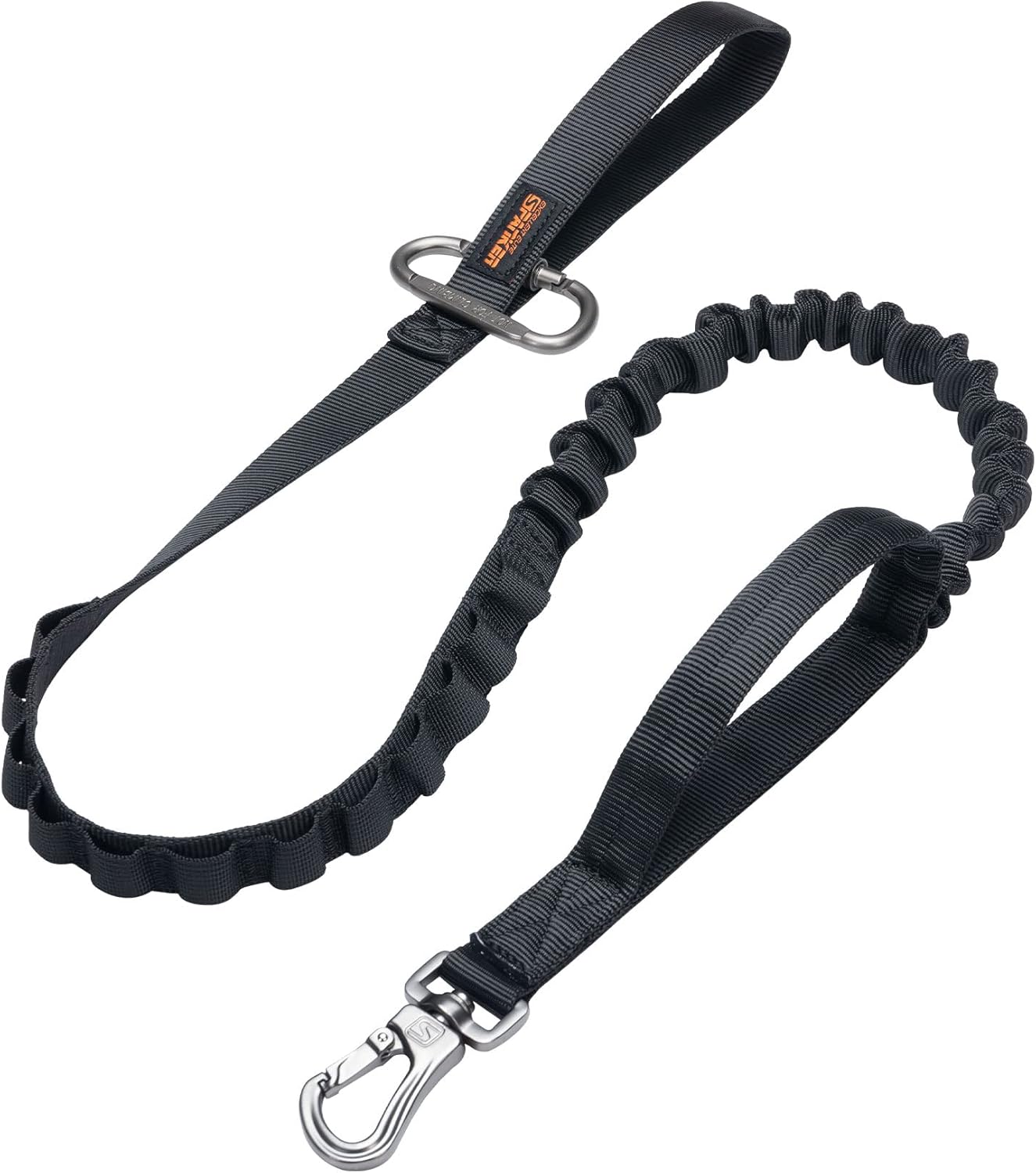 Military-grade dog leash with 2 control handles