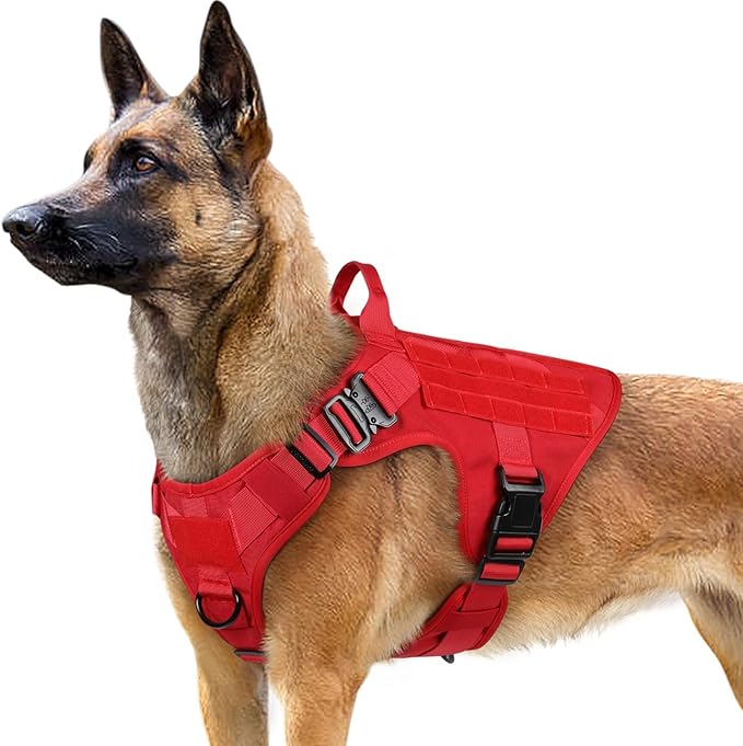 No-pull reflective military dog vest