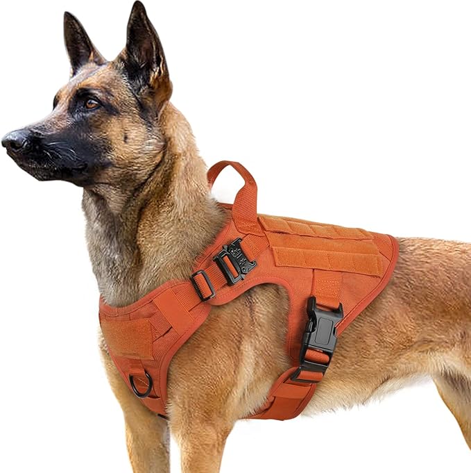 Reflective safety dog harness for large breeds