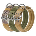 Tactical dog collar black nylon metal buckle