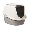 Amazon Basics hooded enclosed cat litter box white