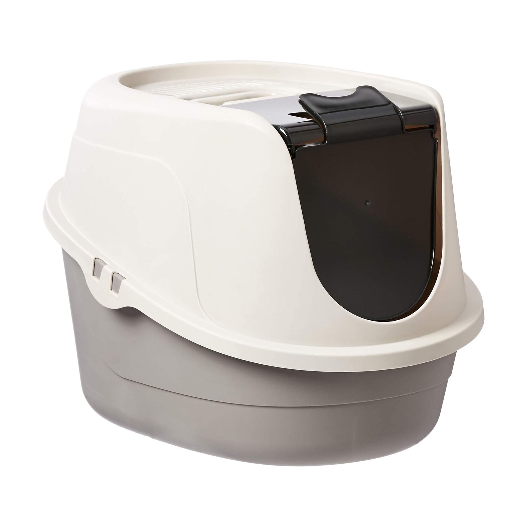 Amazon Basics hooded enclosed cat litter box white