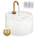 2.1L all‑ceramic cat water fountain white