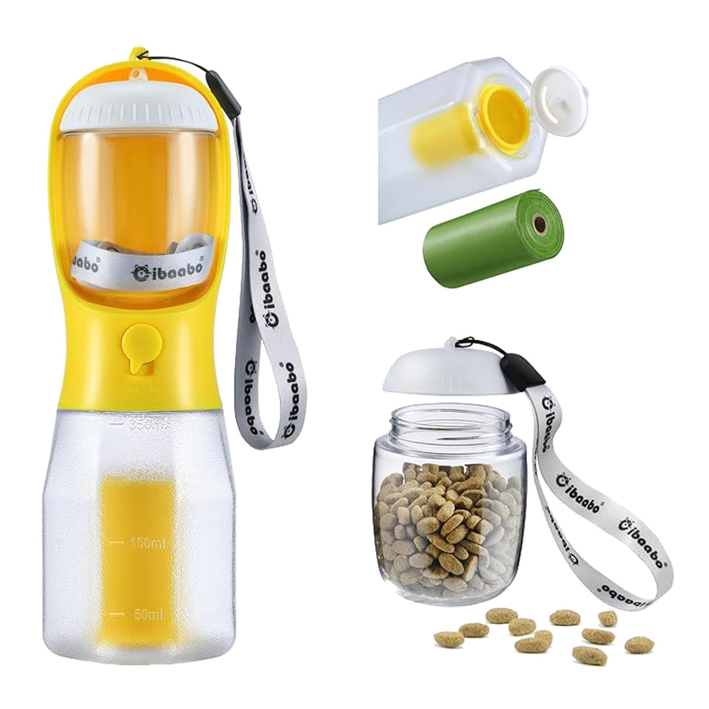 Example proDog Water Bottle with Food Container & Poop Bag Holder